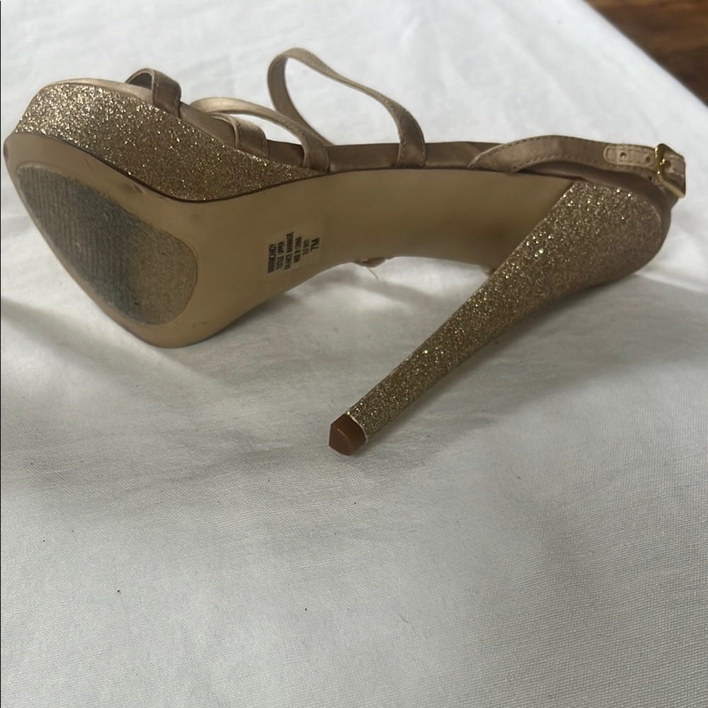 Nine West Tan Strappy Stiletto Heels with Stiletto - Picture 5 of 7